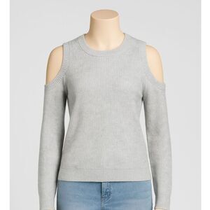 Dex Grey Cold Shoulder Crew Neck Long Sleeve Sweater – Women’s Size Small Petite